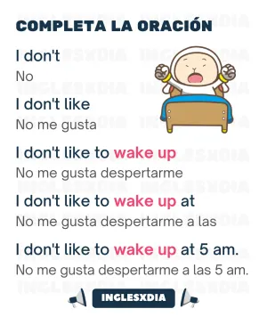 Oración: I don't ...