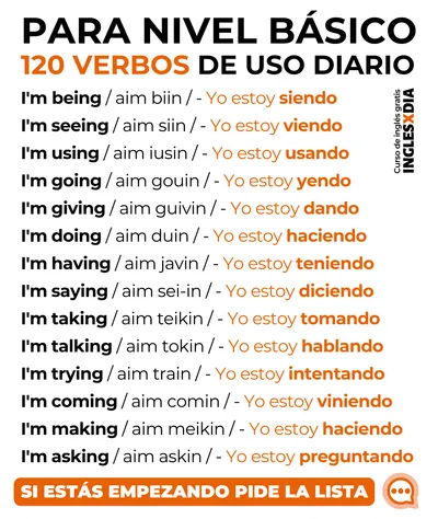 Verbos en presente continuo